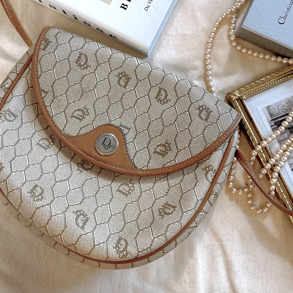 Christian Dior Logo Monogram Mini Cross Body Vintage Made in France
